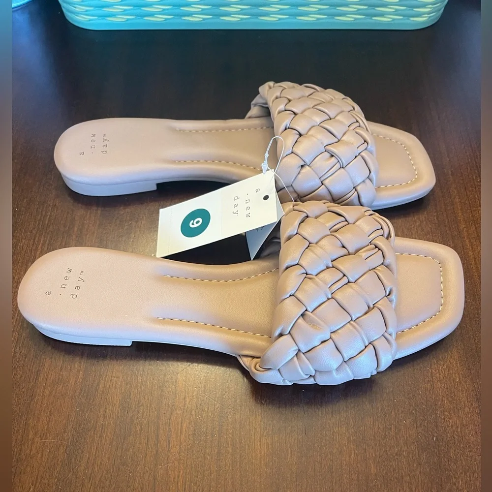 NWT A New Day Women's Woven Slide Sandals - Picture 4 of 7